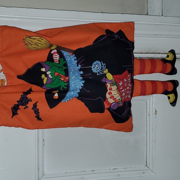 Charming Vintage Pre-owned Halloween Trick or Treat Dearie Witch Textile Bag - Picture 3 of 5